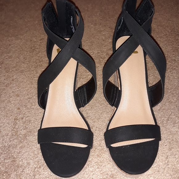 REPORT Wedge Sandal..size 10..black - Picture 2 of 15